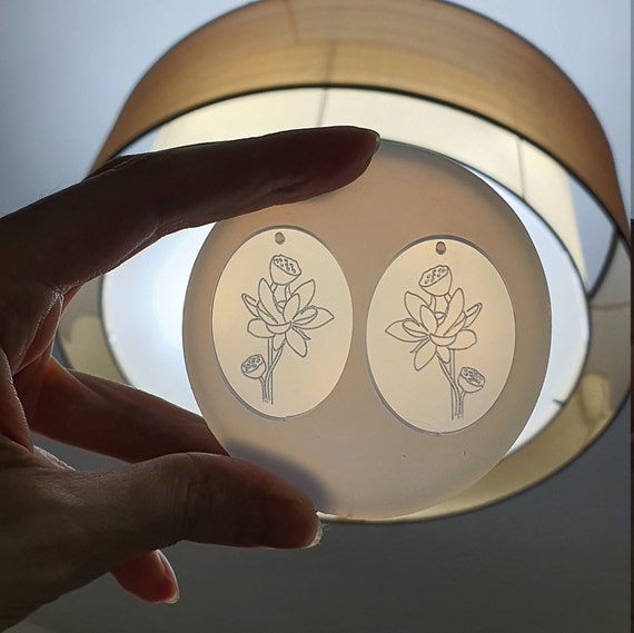 Silicone earrings mold "Lotus flower" mould for resin and epoxy