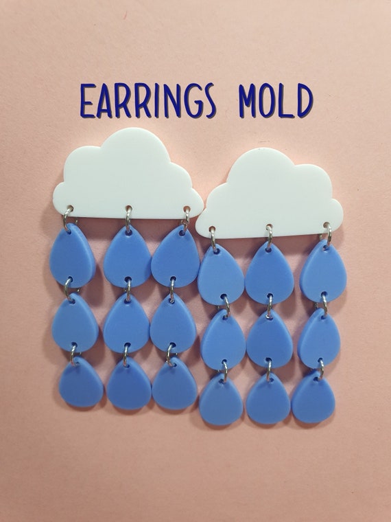 Cloud Silicone earrings Matte effect mold Jewelry Resin mould for resin epoxy polymer clay