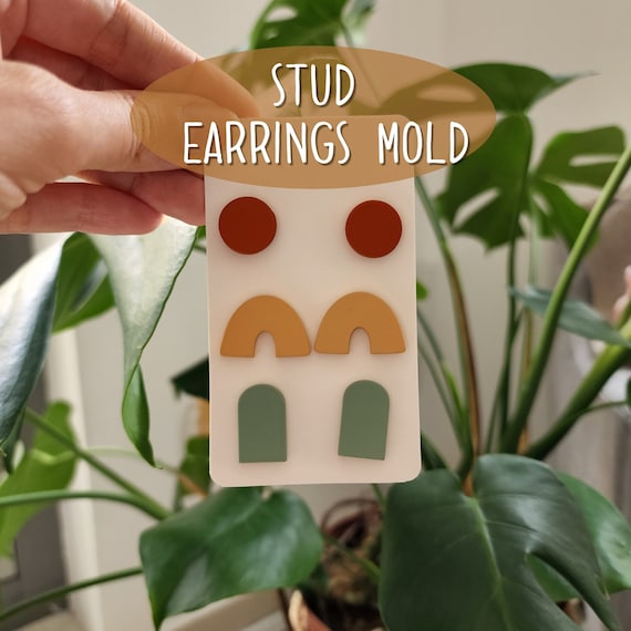 Silicone earrings mold mould for resin and epoxy for stud earrings