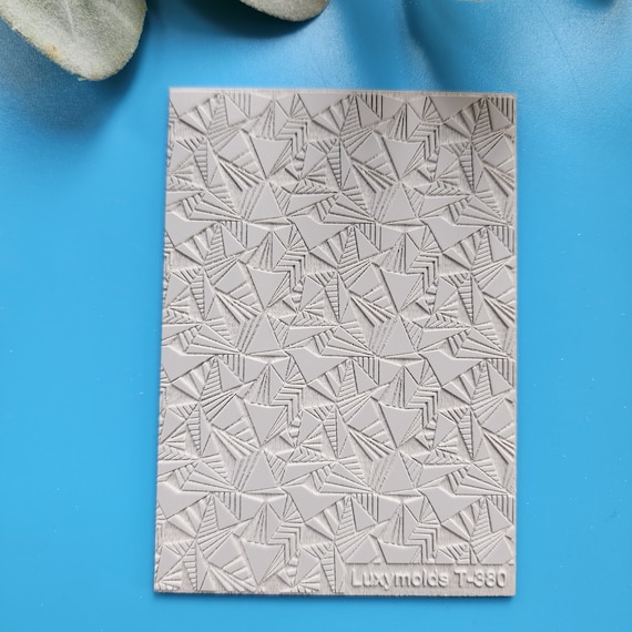Polymer clay Texture tile Texture mat Clay stamp Polymer clay texture stencils "Geometryc triangle" design clay texture Rubber mat T-380