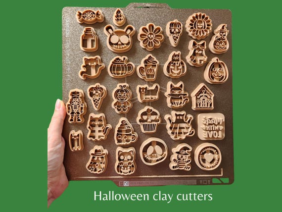 Polymer Clay cutters "Fall Halloween" Earrings molds Polymer clay tools sharp cutter stamp Jewelry earrings cutters cutters Clay supplies