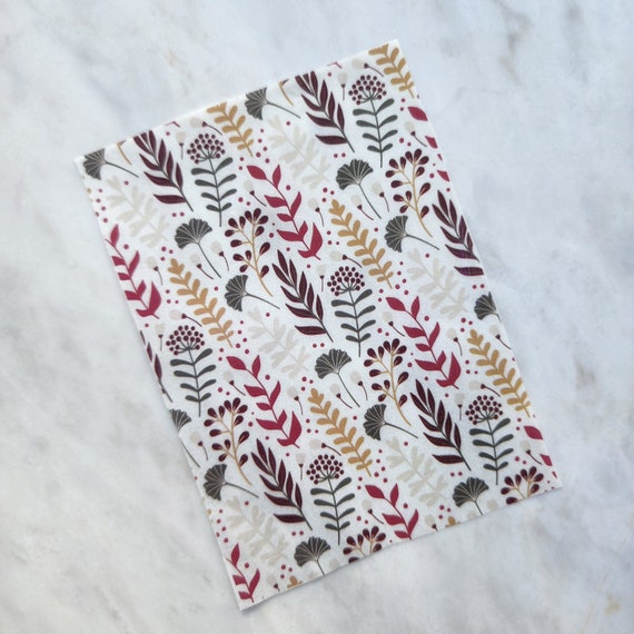 Water-soluble transfer paper for polymer clay craft "Floral pattern"
