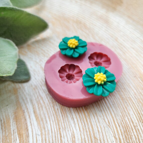 Silicone earrings mold / Silicone epoxy mold / Silicone stud earring moulds / Silicone UV resin molds / Flowers clay jewelry mold /Clay tool