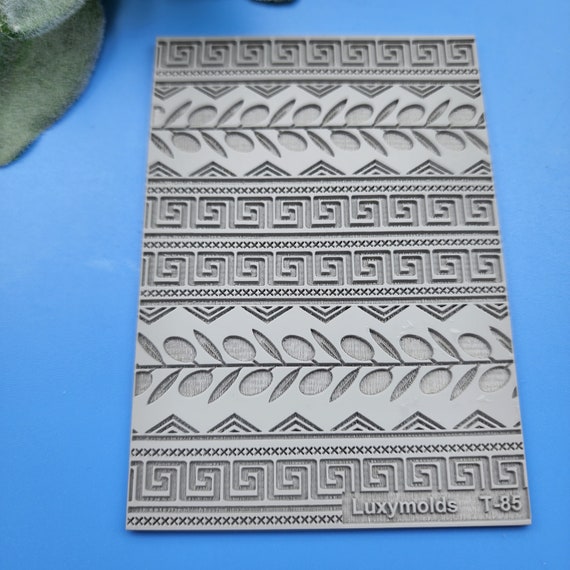 Polymer clay Texture tile Texture mat Clay stamp Polymer clay texture stencils "Greek ornament" T-85