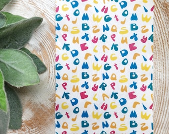 Alphabet Polymer Clay Transfer Paper, Water Soluble Sheet