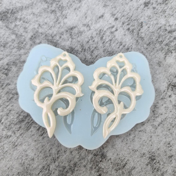 Silicone Lace Earrings Mold for Resin Jewelry Making (8 cm)
