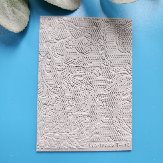 Polymer clay Texture tile Texture mat Clay stamp Polymer clay texture stencils "Lace" design clay texture Rubber mat T-418