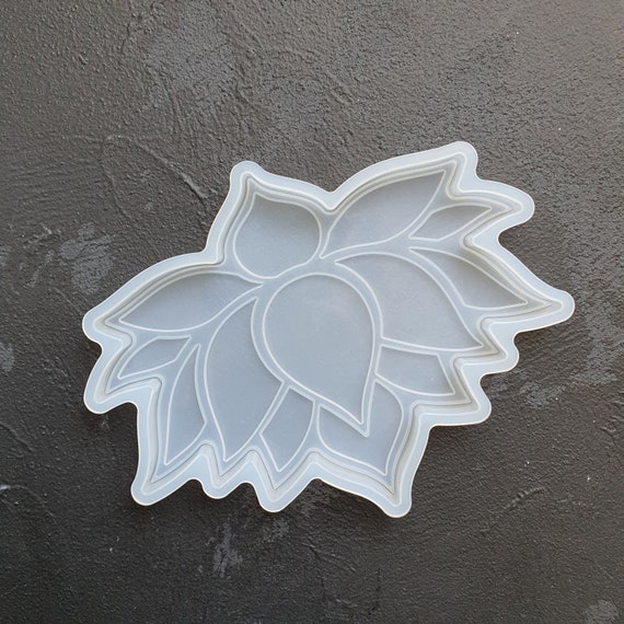 Flower Coaster silicone mold Resin Epoxy Jesmonite mold