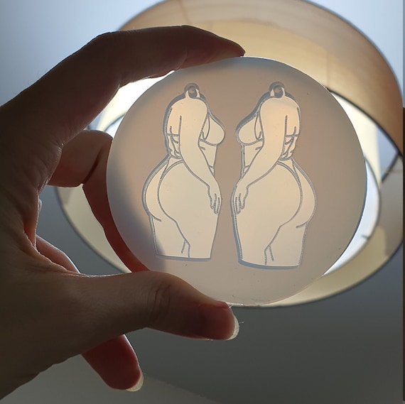 Silicone earrings mold "Woman body" mould for resin and epoxy