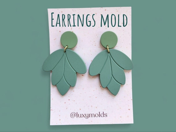 Silicone earrings mold / Silicone epoxy mold / Silicone UV resin molds / Abstract earrings silicone jewelry mold / Matte effect earring mold