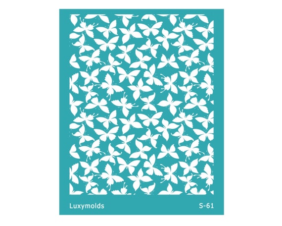 Silk screen stencil for polymer clay "Luxymolds" S-61"Butterfly"