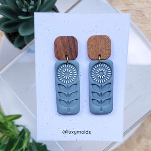 Polymer Clay cutters Flower Earrings sharp clay cutter stamp image 3