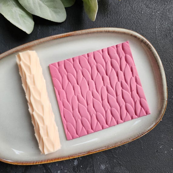 Polymer clay texture roller "Reptile skin" stamp 3D printed embossing clay tools supplies