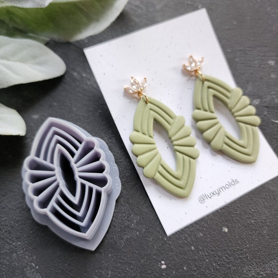 Polymer Clay cutters earrings clay cutters Earrings mold Polymer clay tool "Geometry" cutter Basic shapes sharp cutter stamp Jewelry cutter