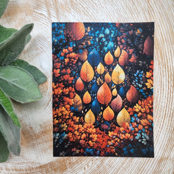 Fall Clay transfer paper / Image transfer paper for clay / Water soluble paper for polymer clay / Fall leaves pattern transfer sheets