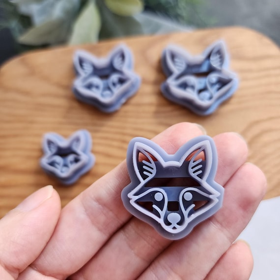 Polymer Clay cutters "Fox Dog Animal" Earrings molds Polymer clay tools sharp cutter stamp Jewelry earrings cutters cutters Clay supplies