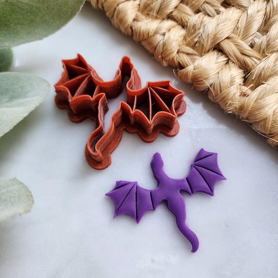 Polymer Clay cutters Stud earrings clay cutters Earrings mold Polymer clay tool Animals cutter "Dragon" sharp cutter stamp Jewelry cutter