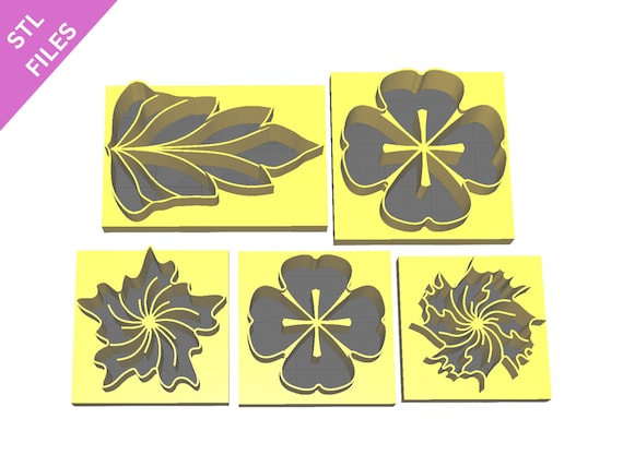Digital STL files for 3D printing Clay cutters Earrings sharp version cutters Flower Leaf cutters download files for resin machine