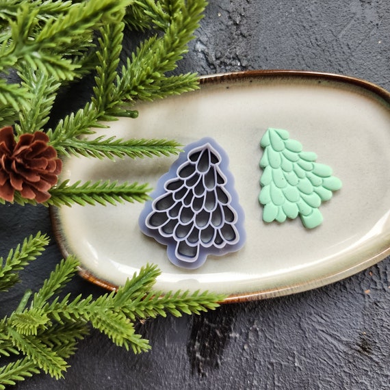 Christmas Polymer Clay cutters Christmas tree Earrings molds Polymer clay tool sharp cutter stamp Jewelry stud earrings cutters