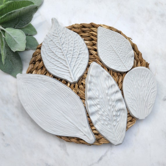 5 pcs set Polymer clay mold Silicone earrings mold "Leaves" Summer mold mould for polymer clay Polymer clay tool Clay cutter Clay texture
