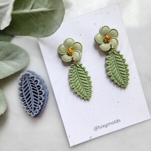 Polymer Clay cutters Stud earrings clay cutters Earrings mold Polymer clay tool Floral Leaf Flower cutter sharp cutter stamp Jewelry cutters