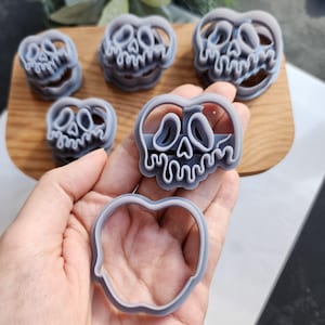 Polymer Clay cutters Poison Apple Halloween Earrings molds Polymer clay tools sharp cutter stamp Jewelry earrings cutters Clay supplies