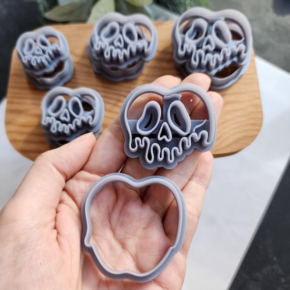Polymer Clay cutters Poison Apple Halloween Earrings molds Polymer clay tools sharp cutter stamp Jewelry earrings cutters Clay supplies