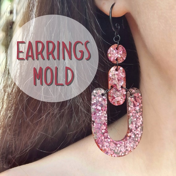 Silicone earring mold Jewelry Resin mould for resin and epoxy