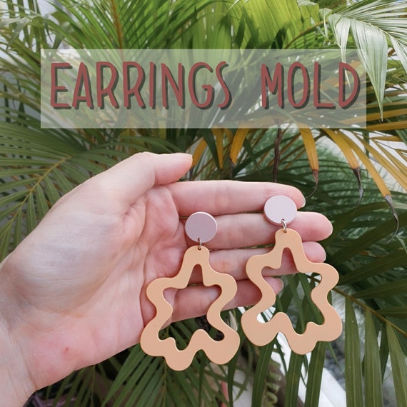 Silicone earrings mold mould for resin and epoxy