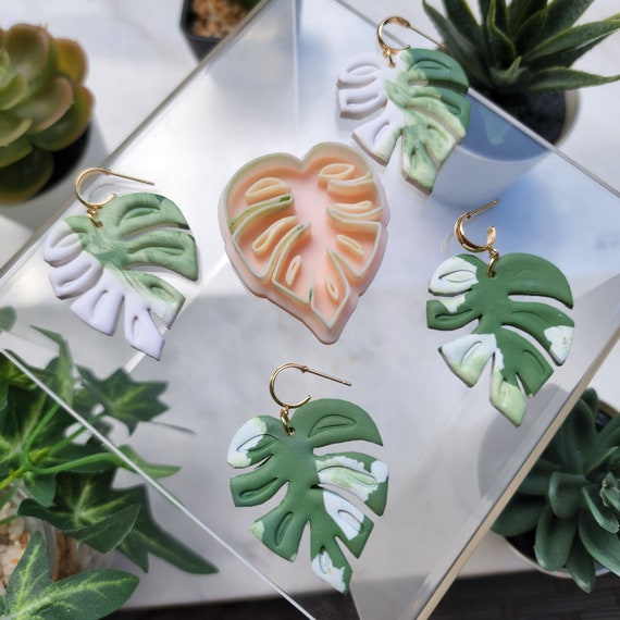 Polymer Clay cutters "Monstera" Earrings sharp clay cutter/Summer cutters/Polymer clay tool/Earrings cutter/Botanical cutter/Jewelry cutter