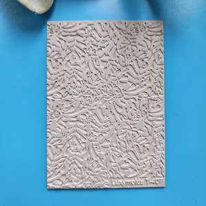 Polymer clay Texture tile Texture mat Clay stamp Polymer clay texture stencils &quot;Coral, organic&quot; design clay texture Rubber mat T-407
