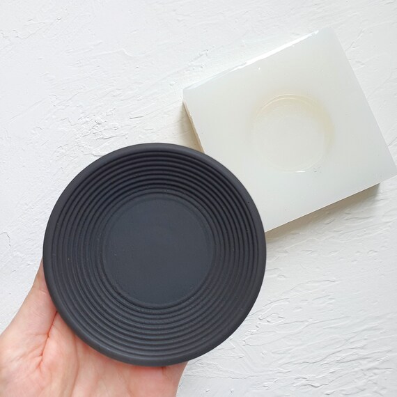 Saucer Coaster Plate silicone mold Resin Epoxy Jesmonite mold 10.5 cm