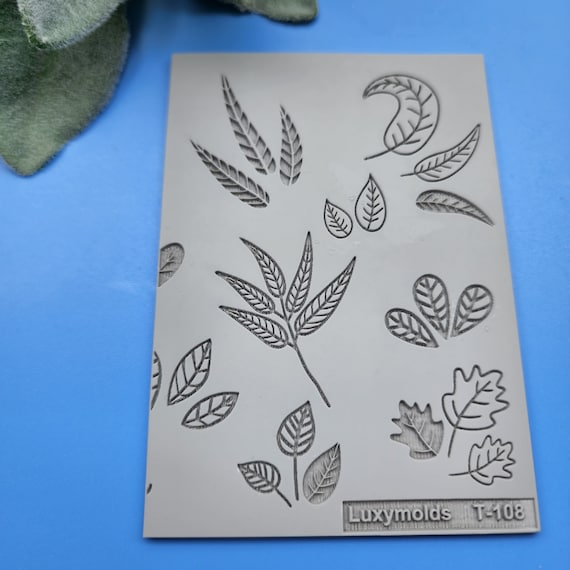 Polymer clay Texture tile Texture mat Clay stamp Polymer clay texture stencils "Botanic" T-108