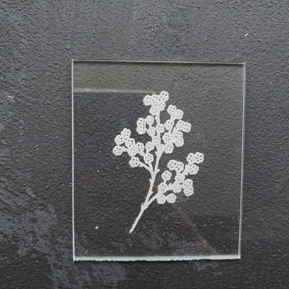 Embossing stamp for polymer clay Floral texture plate Flower debossing stamp Acrylic stamps