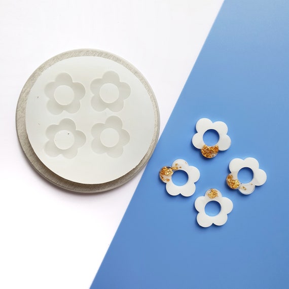 Silicone earrings mold flower mould for resin and epoxy