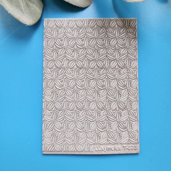 Polymer clay Texture tile Texture mat Clay stamp Polymer clay texture stencils "Flower, botanic" design clay texture Rubber mat T-373