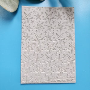Polymer clay Texture tile Texture mat Clay stamp Polymer clay texture stencils "Starfish" design clay texture Rubber mat T-402 Clay supplies