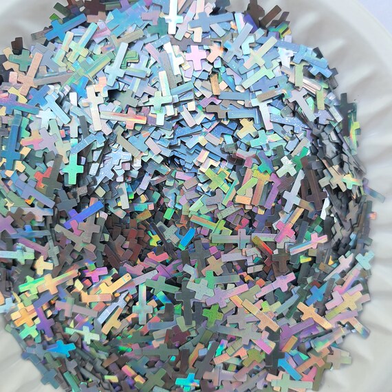 Chunky glitter "Holographic cross" for Resin Epoxy crafts, for nail design