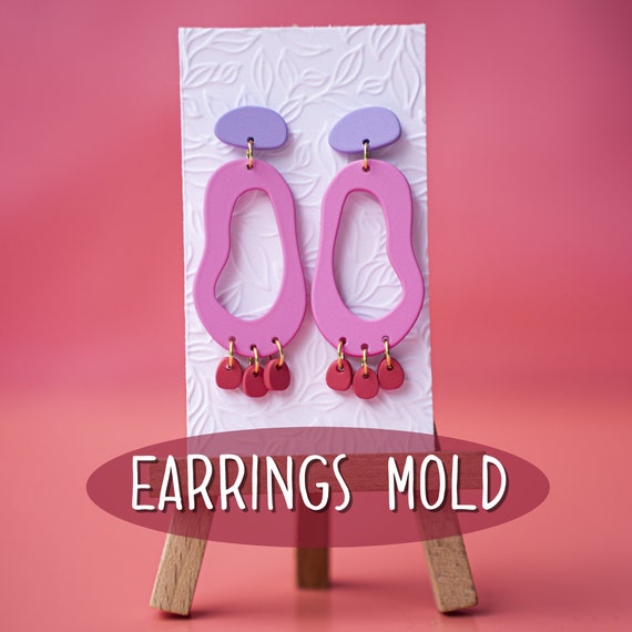 Silicone earrings mold mould for resin and epoxy