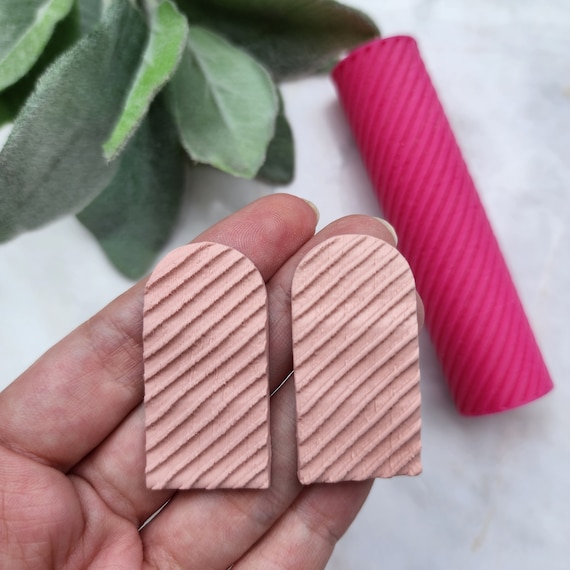Polymer clay texture roller Clay stamp Polymer clay tool Clay supplies Clay embossing Clay print rollers