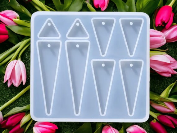 Silicone earrings mold /Silicone epoxy mold/Silicone earring moulds / Silicone UV resin molds / Geometry earrings silicone jewelry mold