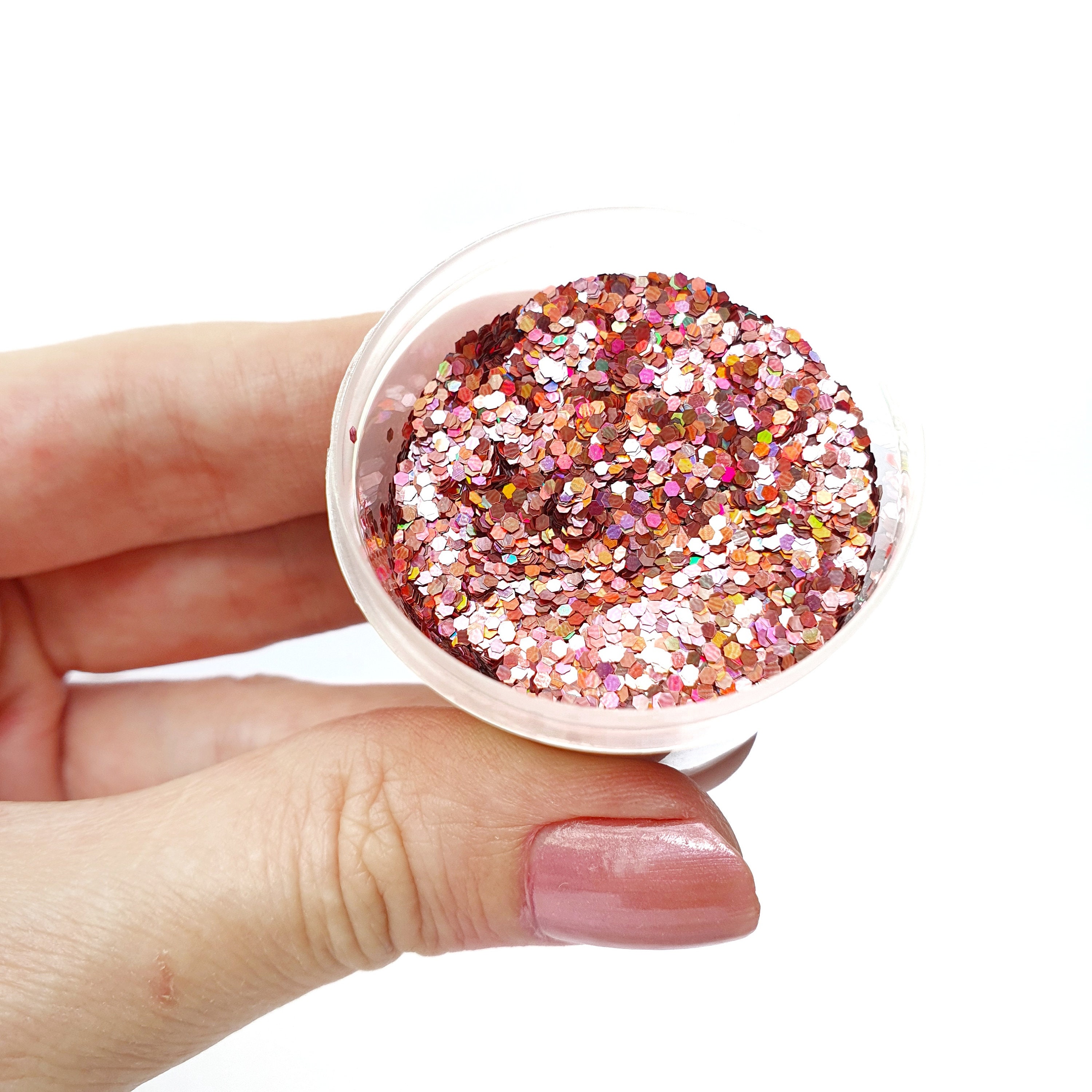 Pink Holographic Chunky Glitter for Resin Epoxy Crafts 