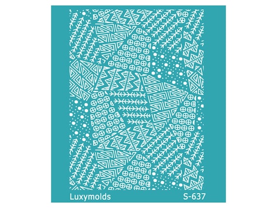 Silk screen stencil for polymer clay "Luxymolds" S-637