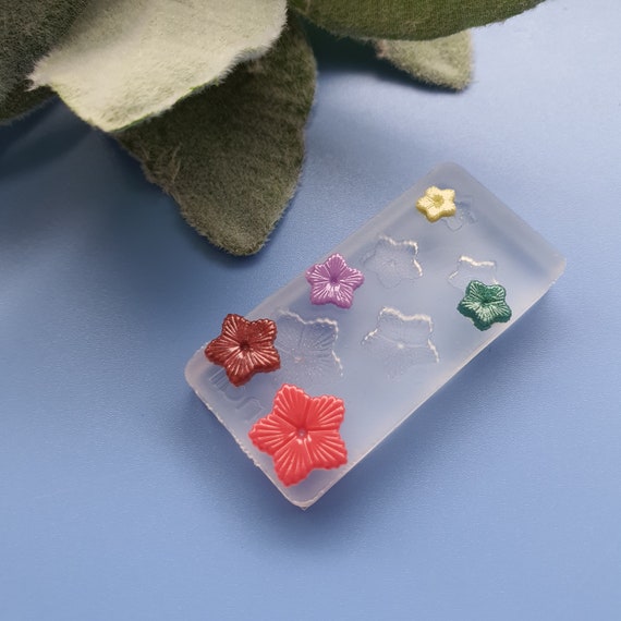 Silicone earrings mini mold "Flowers" for resin and epoxy