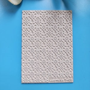 Polymer clay Texture tile Texture mat Clay stamp Polymer clay texture stencils "Boho Geometric" design clay texture Rubber mat T-405