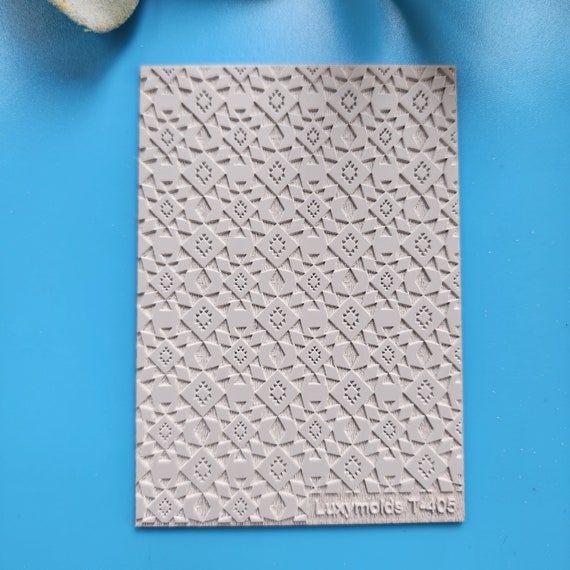 Polymer clay Texture tile Texture mat Clay stamp Polymer clay texture stencils "Boho Geometric" design clay texture Rubber mat T-405