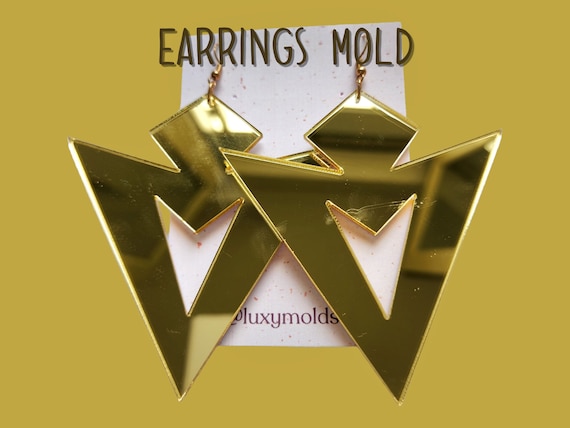 Silicone earrings mold / Silicone epoxy mold / Silicone earring moulds / Silicone UV resin molds / Geometry earring silicone jewelry mold