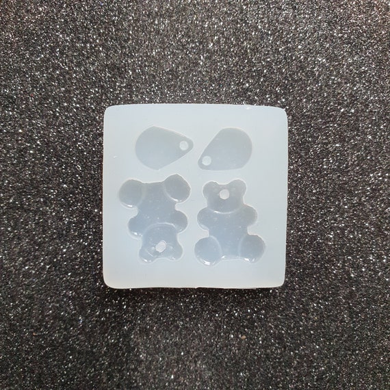 Silicone earring mold "Bear" mould for resin and epoxy
