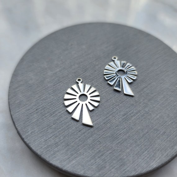 Silver charms Earrings components Earrings findings DIY jewelry