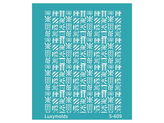 Silk screen stencil for polymer clay "Luxymolds" S-609